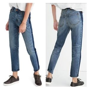 Madewell The High Rise Slim Boy Jean Two Tone
